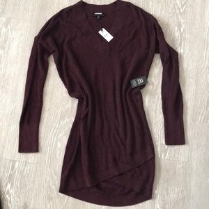 Express tulip wrap midi sweater dress NWT